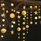 Gold Star Garland Hanging Decorations with Twinkle Star Design, Perfect for Baby Showers, Birthdays, Graduations, Christmas, New Year’s Eve, Ramadan, and Celestial-Themed Party Backdrops